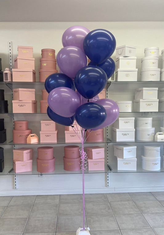 Bouquet ballon violet et bleu