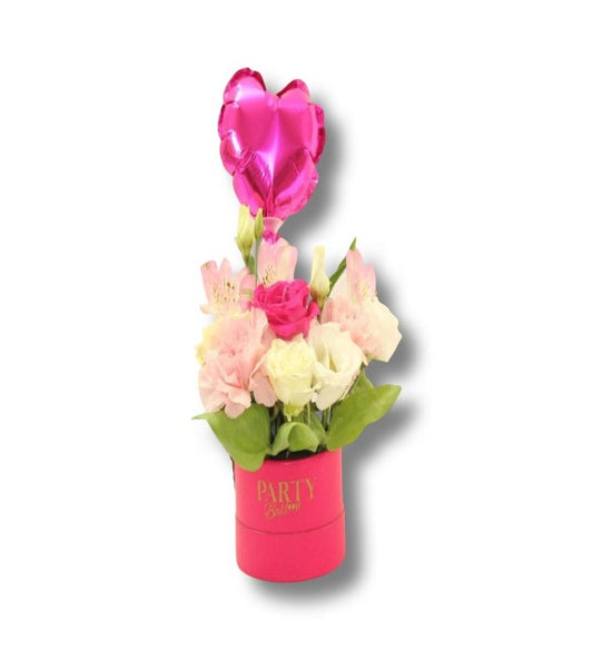 Fleurs avec Ballon " Petite boîte 5 po "