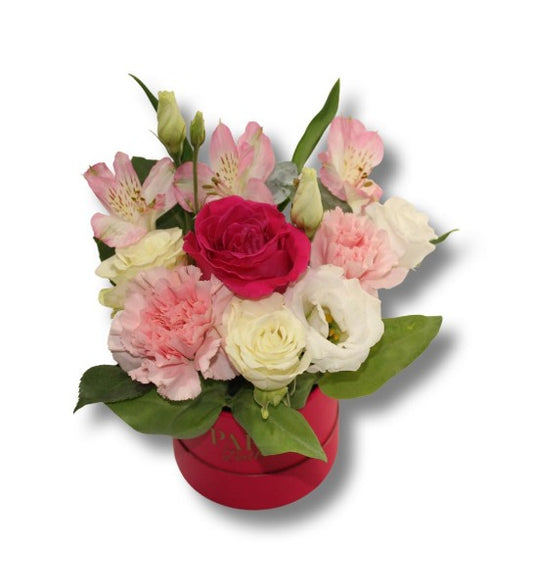 Arrangement rose " Petite boîte 5 po "