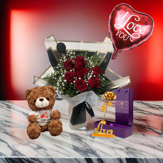 T-3 ( 6 RED ROSES )